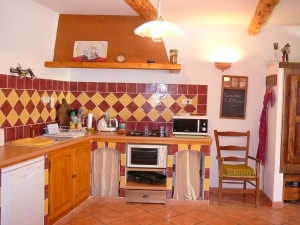 Cuisine &eacute;quip&eacute;e de la location vacances