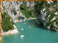Entr&eacute;e des Gorges du Verdon en p&eacute;dalo