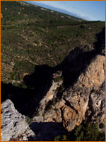 le village de Moustiers vue d'en haut