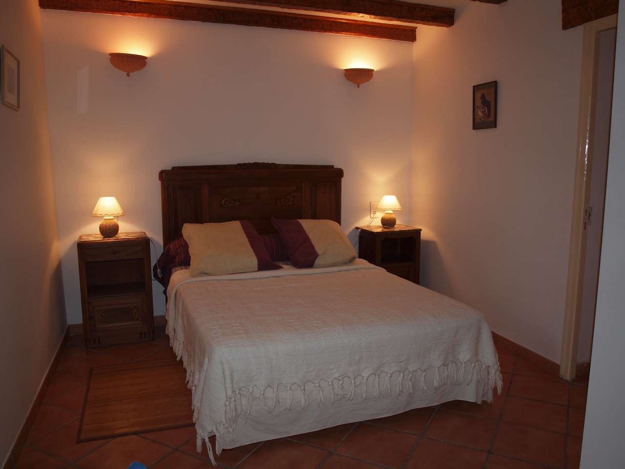 Chambre grand lit de la location