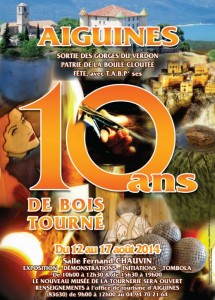 Affiche des Journées du bois tourn 2014 à Aiguinesé