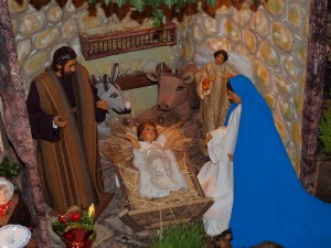 La crèche dans l'église de Moustiers Sainte Marie